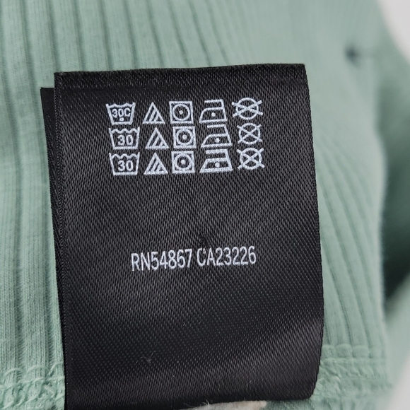 PINK Victoria's Secret Green Rib Knit Yoga Leggings Size S - Picture 8 of 9